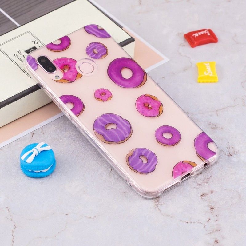 Cover for Huawei P20 Lite Gennemsigtig Donuts Fan