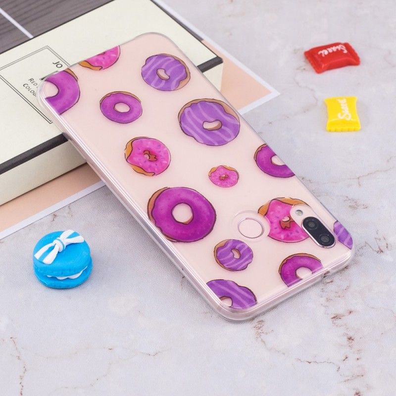 Cover for Huawei P20 Lite Gennemsigtig Donuts Fan