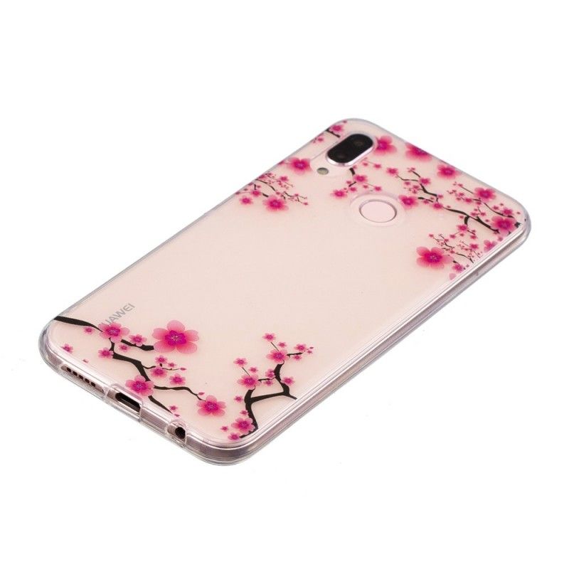 Cover for Huawei P20 Lite Gennemsigtigt Blomstrende Træ