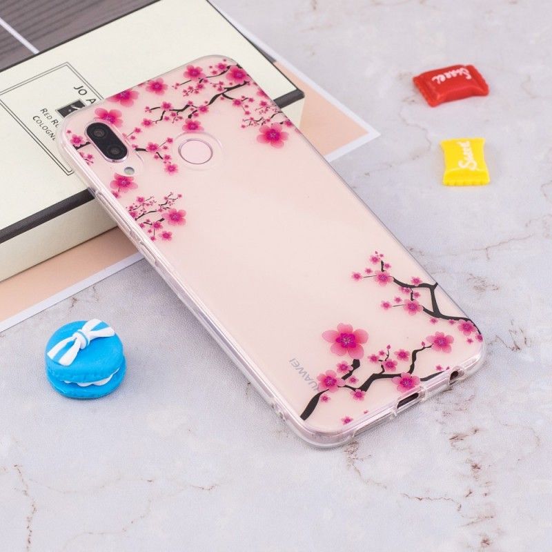 Cover for Huawei P20 Lite Gennemsigtigt Blomstrende Træ