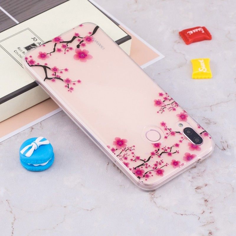 Cover for Huawei P20 Lite Gennemsigtigt Blomstrende Træ