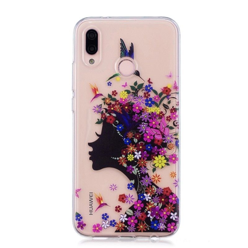 Cover Huawei P20 Lite Gennemsigtig Blomsterpige