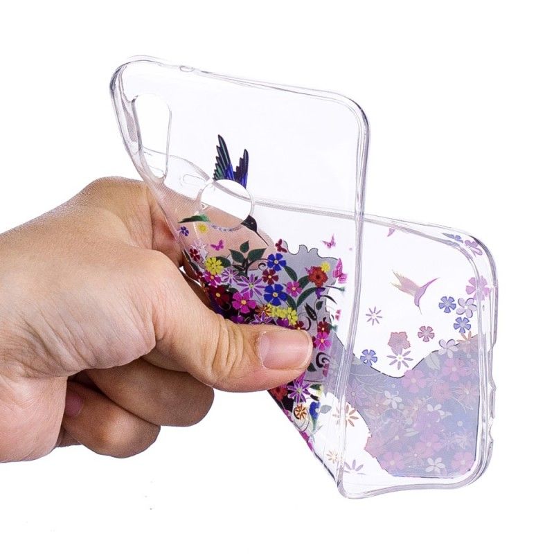 Cover Huawei P20 Lite Gennemsigtig Blomsterpige