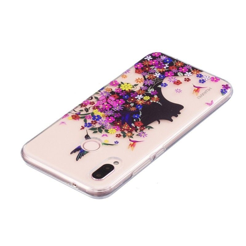 Cover Huawei P20 Lite Gennemsigtig Blomsterpige