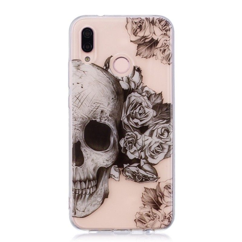 Cover Huawei P20 Lite Gennemsigtig Blomstret Kranium