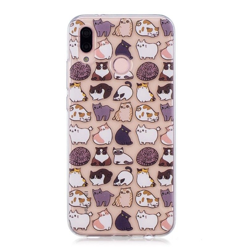 Cover Huawei P20 Lite Gennemsigtige Flere Katte