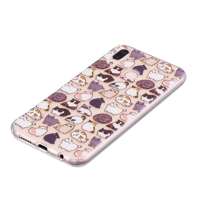 Cover Huawei P20 Lite Gennemsigtige Flere Katte