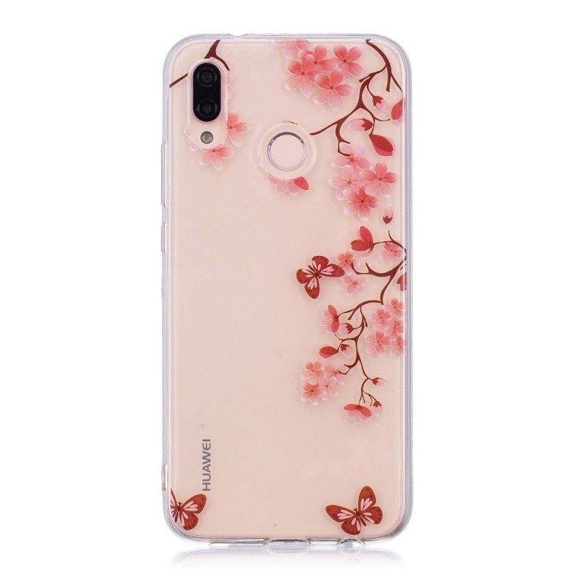 Cover Huawei P20 Lite Mobilcover Gennemsigtigt Blomstrende Træ