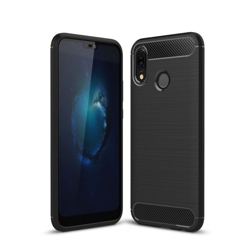 Cover Huawei P20 Lite Sort Børstet Kulfiber