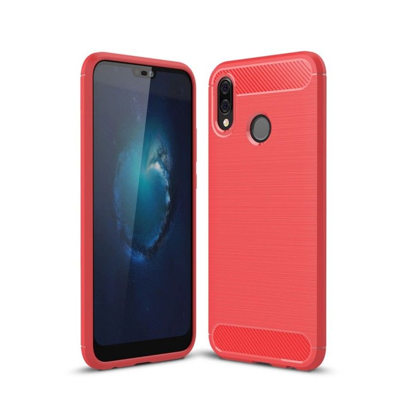 Cover Huawei P20 Lite Sort Børstet Kulfiber