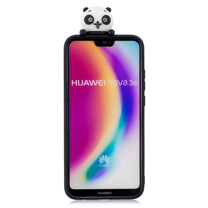 Cover Huawei P20 Lite Sort Mobilcover 3D Min Panda