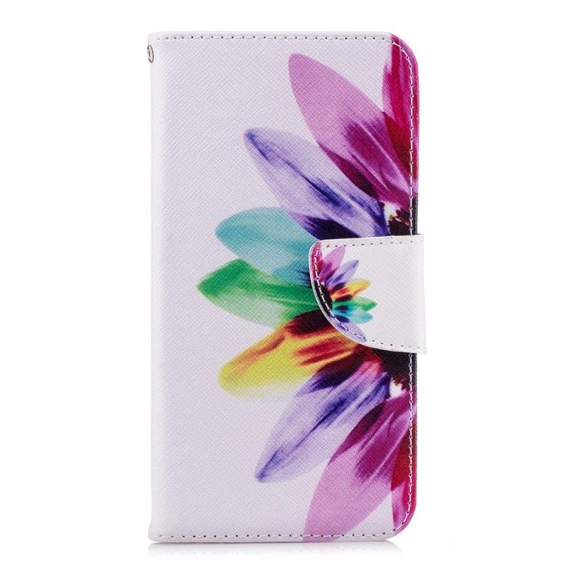 Flip Cover Læder for Huawei P20 Lite Akvarelblomst