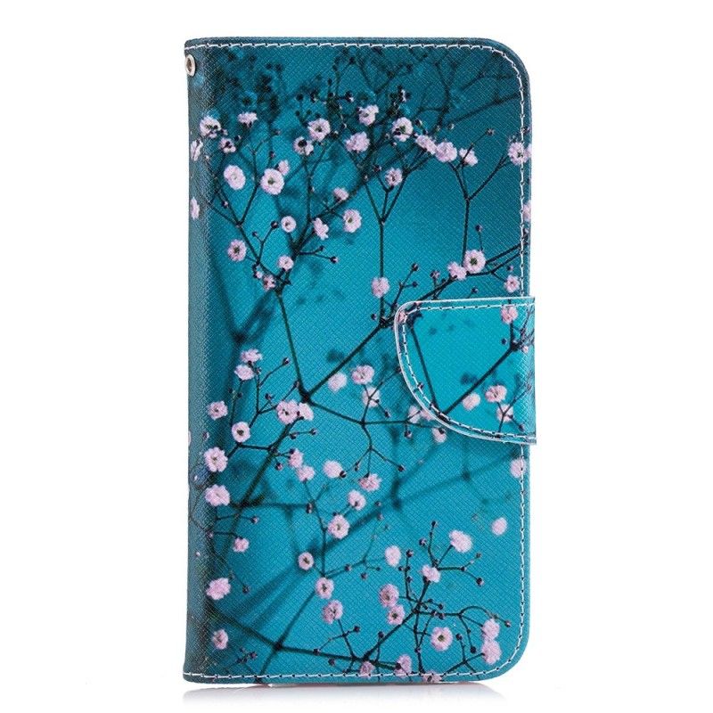 Flip Cover Læder for Huawei P20 Lite Blomstrende Træ