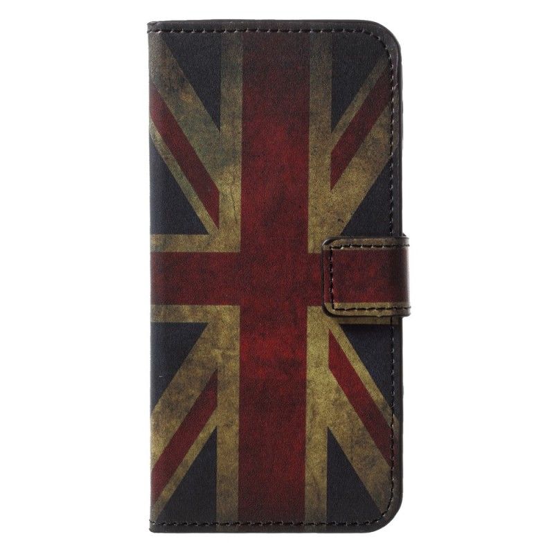 Flip Cover Læder for Huawei P20 Lite Englands Flag