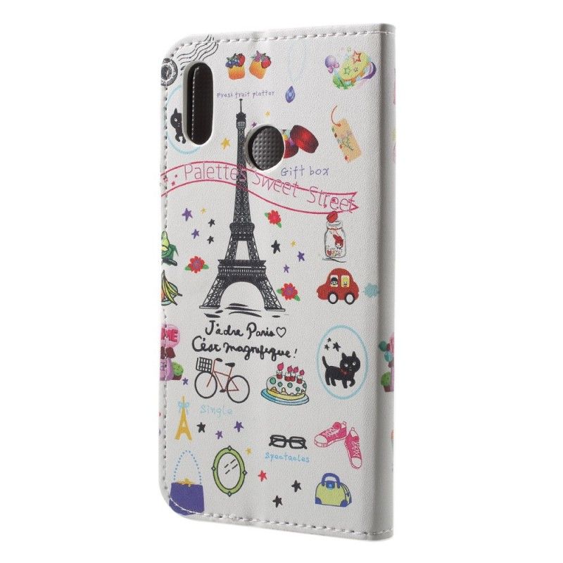 Flip Cover Læder for Huawei P20 Lite Jeg Elsker Paris