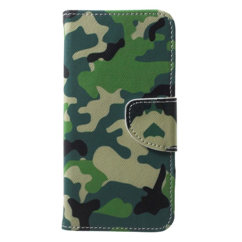 Flip Cover Læder Huawei P20 Lite Militær Camouflage