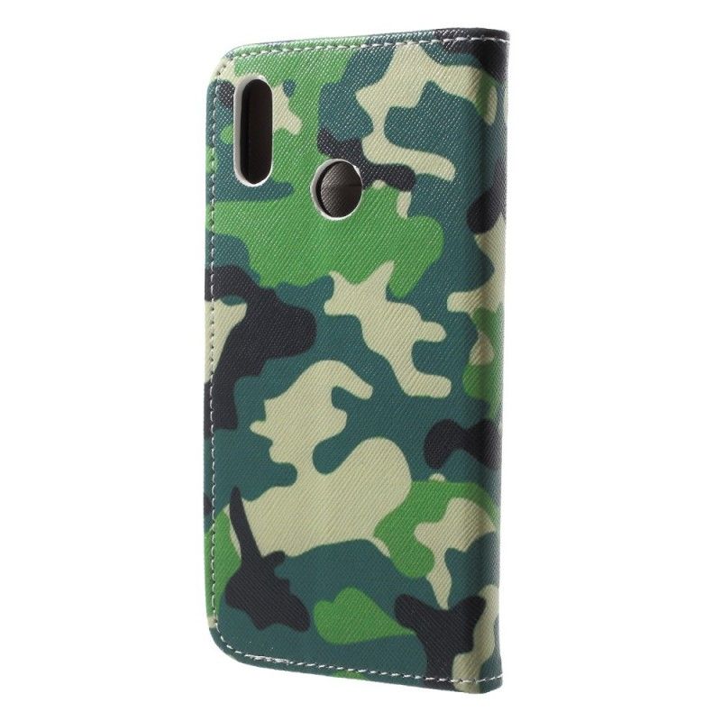 Flip Cover Læder Huawei P20 Lite Militær Camouflage