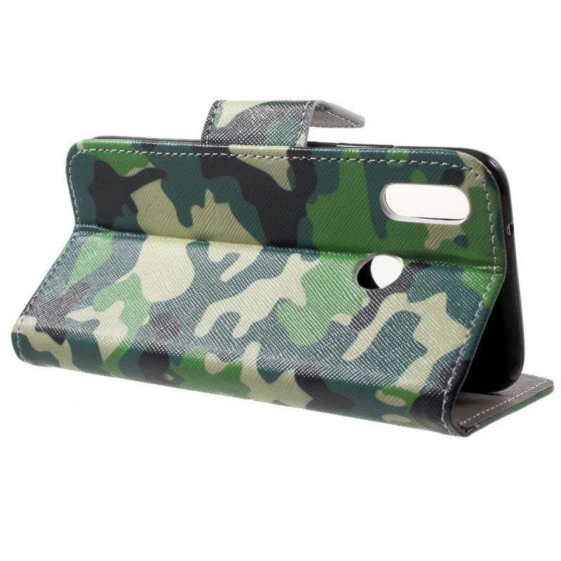 Flip Cover Læder Huawei P20 Lite Militær Camouflage