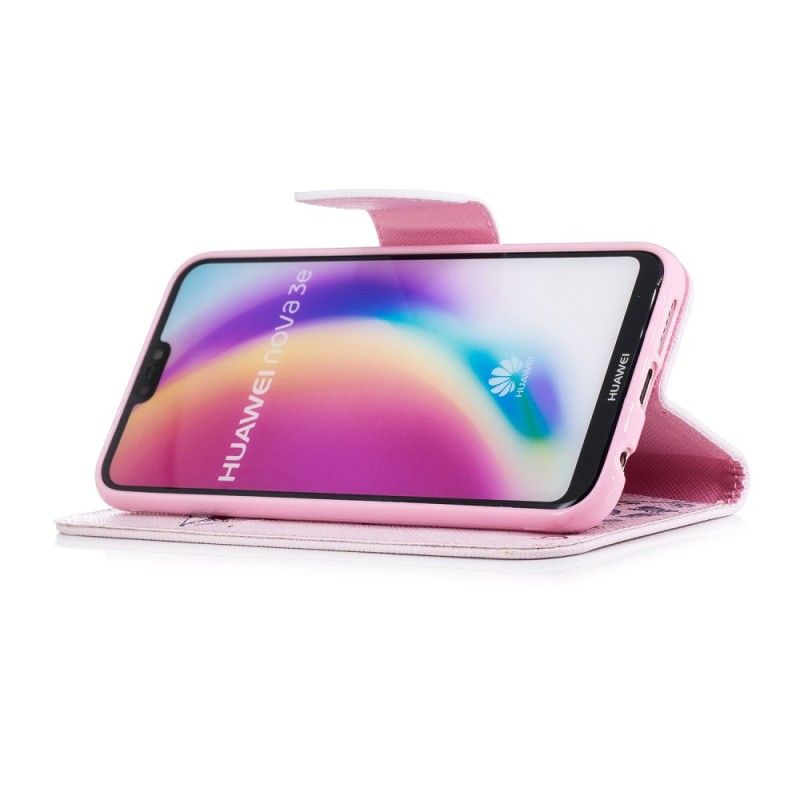 Flip Cover Læder Huawei P20 Lite Nørd Giraf