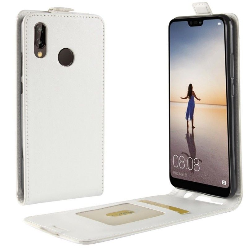 Flip Cover Læder Huawei P20 Lite Sort Sammenfoldelig Original