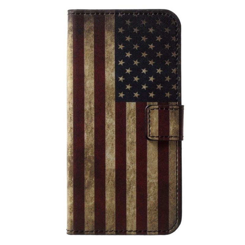 Flip Cover Læder Huawei P20 Lite Usa Flag