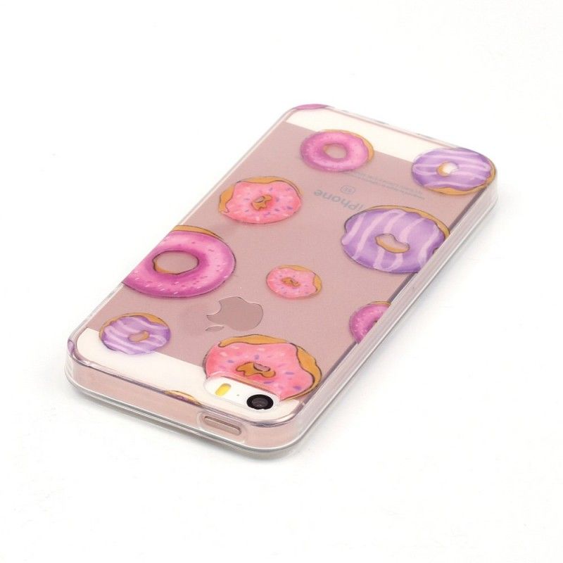 Cover iPhone 5 / 5S / SE Gennemsigtig Donuts Fan