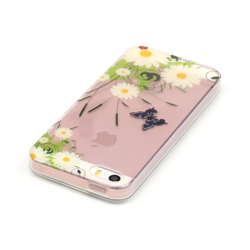 Cover iPhone 5 / 5S / SE Gennemsigtige Smukke Tusindfryd