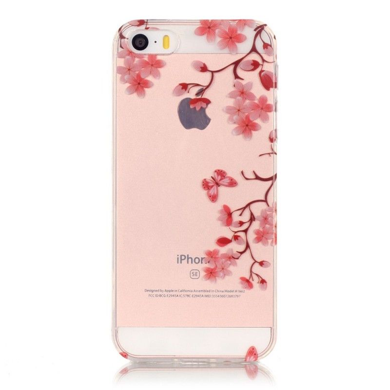 Cover iPhone 5 / 5S / SE Gennemsigtigt Blomstrende Træ Original