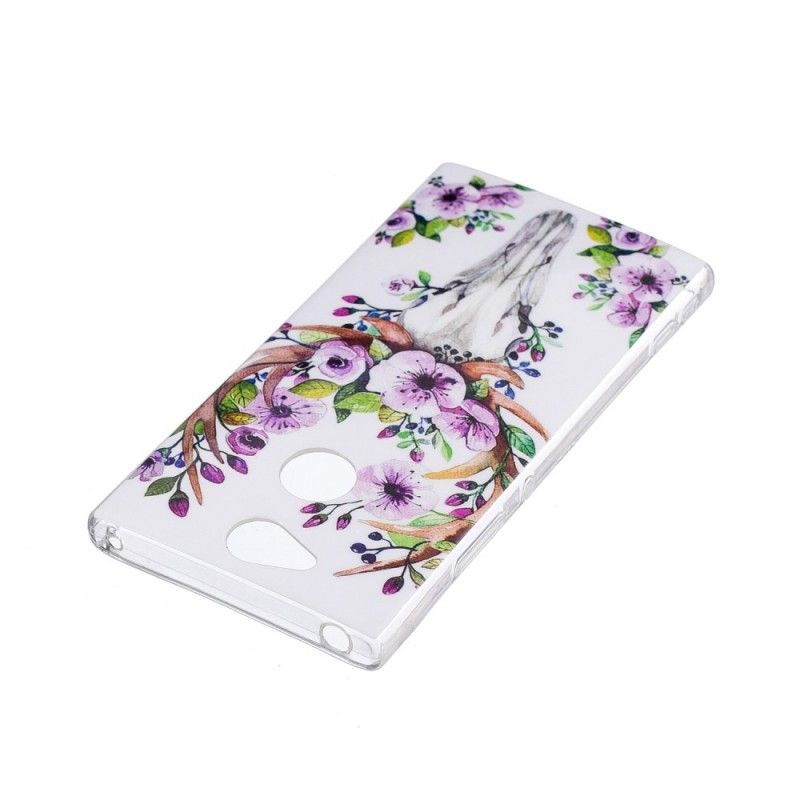 Cover Sony Xperia XA2 Fluorescerende Blomstret Elg