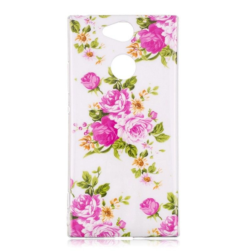 Cover Sony Xperia XA2 Fluorescerende Frihedsblomster Original