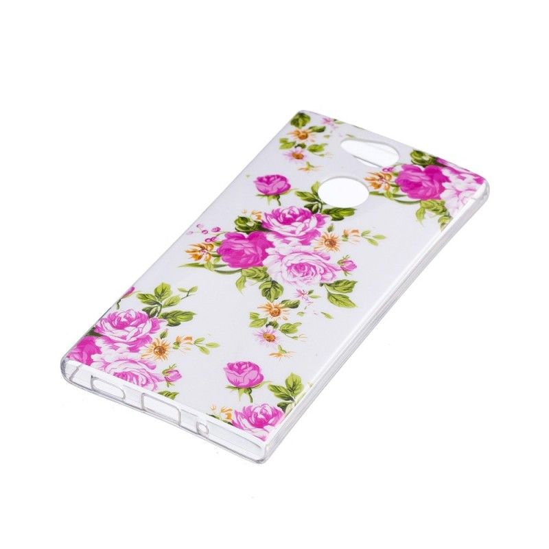 Cover Sony Xperia XA2 Fluorescerende Frihedsblomster Original