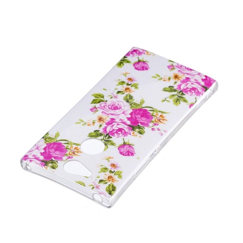 Cover Sony Xperia XA2 Fluorescerende Frihedsblomster Original