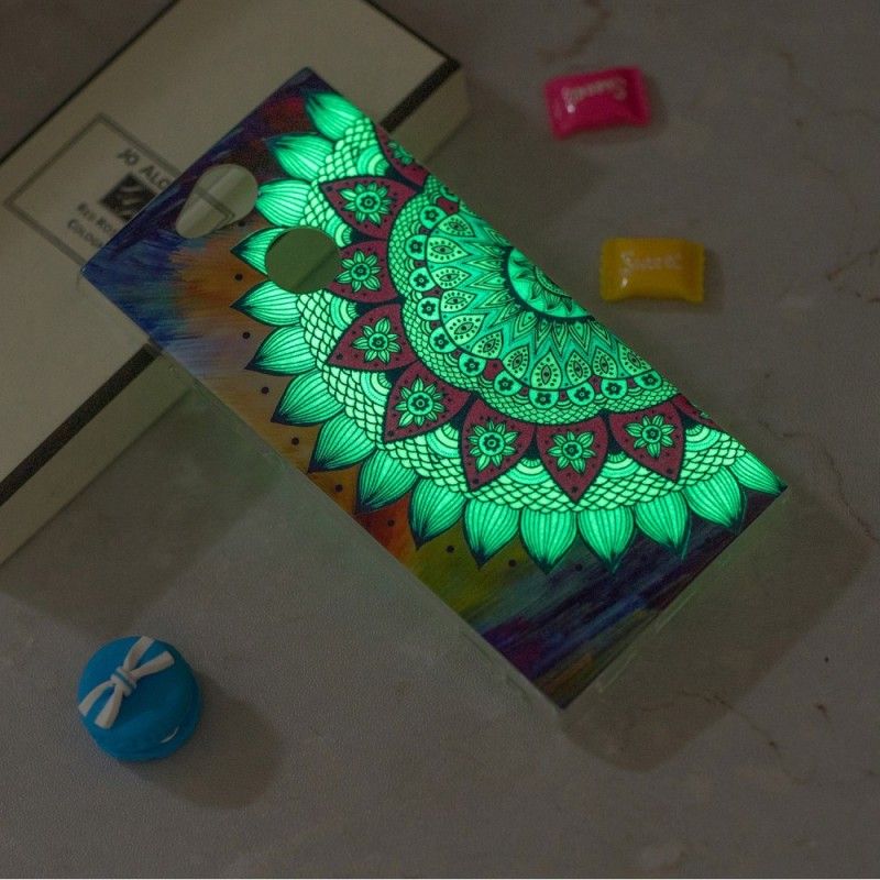 Cover Sony Xperia XA2 Fluorescerende Mandala