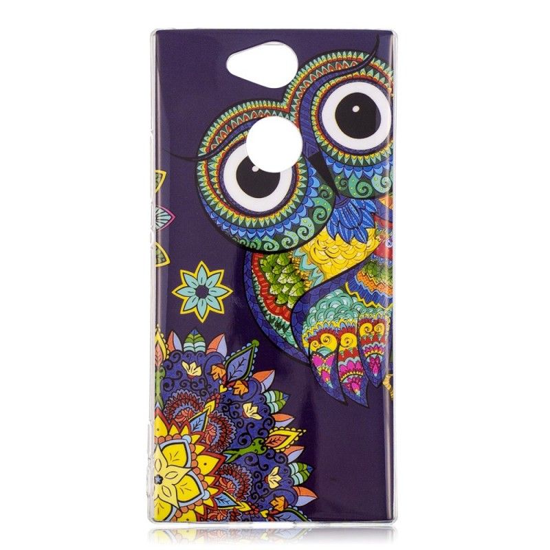 Cover Sony Xperia XA2 Fluorescerende Mandala Ugle