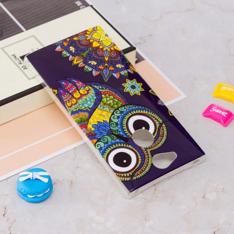 Cover Sony Xperia XA2 Fluorescerende Mandala Ugle