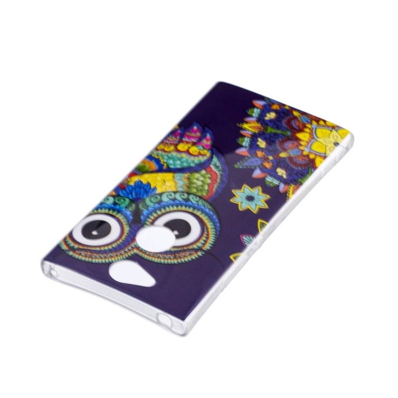 Cover Sony Xperia XA2 Fluorescerende Mandala Ugle