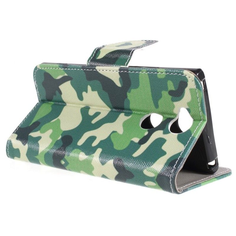 Flip Cover Sony Xperia XA2 Mobilcover Militær Camouflage