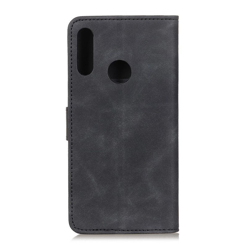 Flip Cover Læder Alcatel 3X (2019) Sort Vintage Khazneh Læder Effekt Mat Original