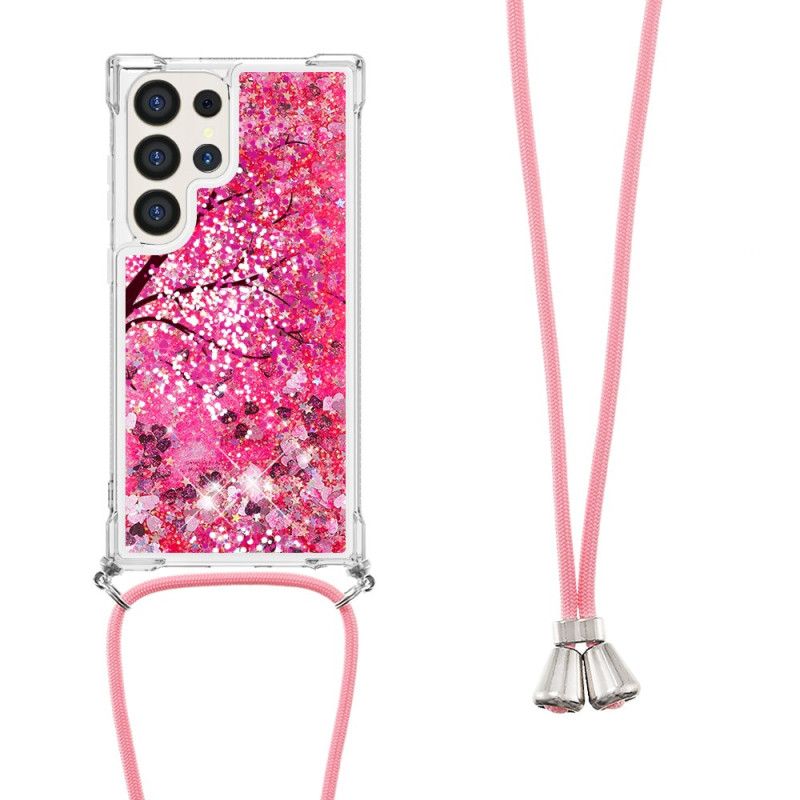 Cover Samsung Galaxy S24 Ultra 5g Cherry Blossom Glitter