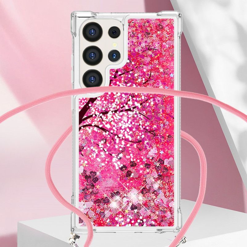 Cover Samsung Galaxy S24 Ultra 5g Cherry Blossom Glitter