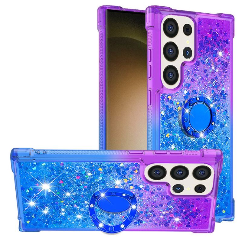 Cover Samsung Galaxy S24 Ultra 5g Gradient Glitter Med Støttering