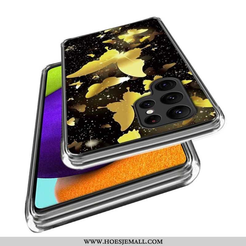 Cover Samsung Galaxy S24 Ultra 5g Gyldne Sommerfugle