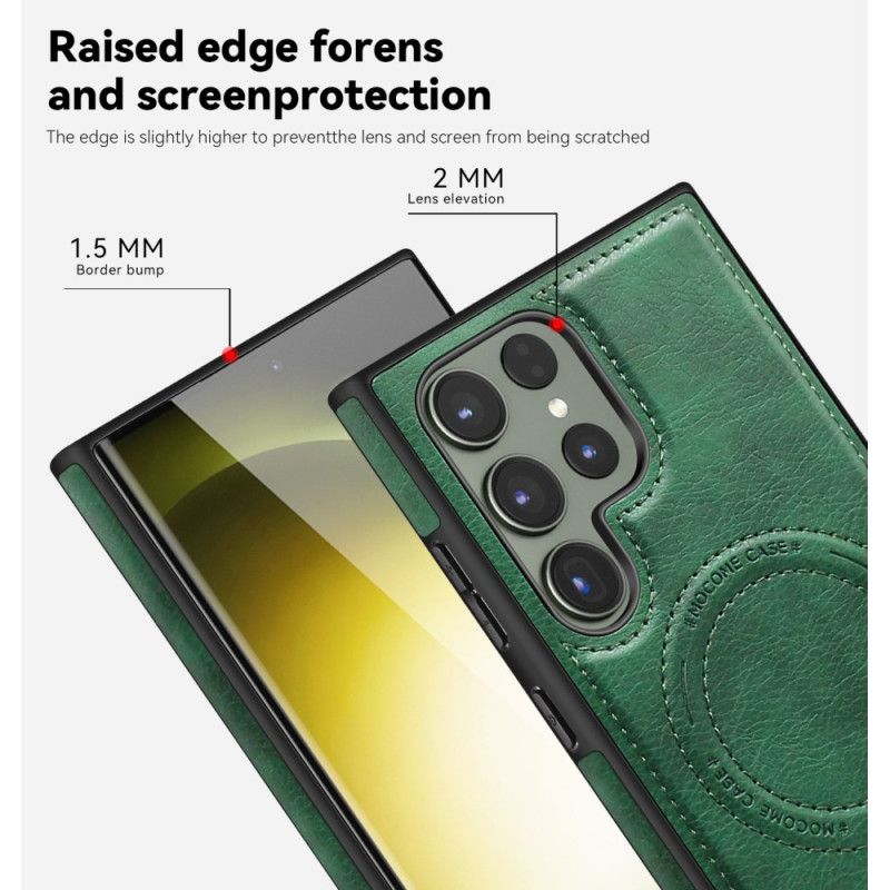 Cover Samsung Galaxy S24 Ultra 5g Lædereffekt Med Integreret Støtte