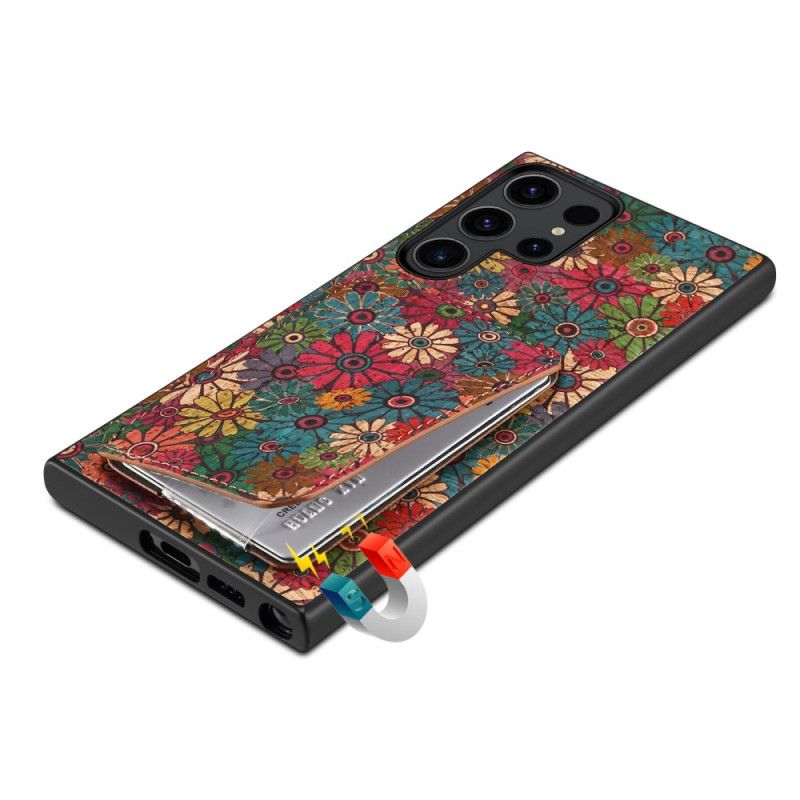 Cover Samsung Galaxy S24 Ultra 5g Med Blomsterkortholder