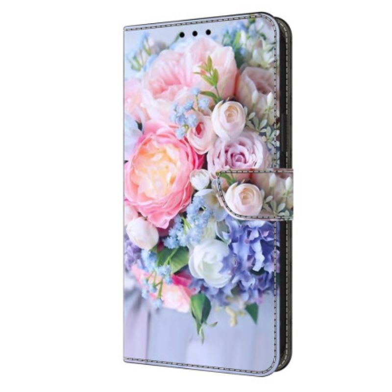 Flip Cover Samsung Galaxy S24 Ultra 5g Farverige Blomster