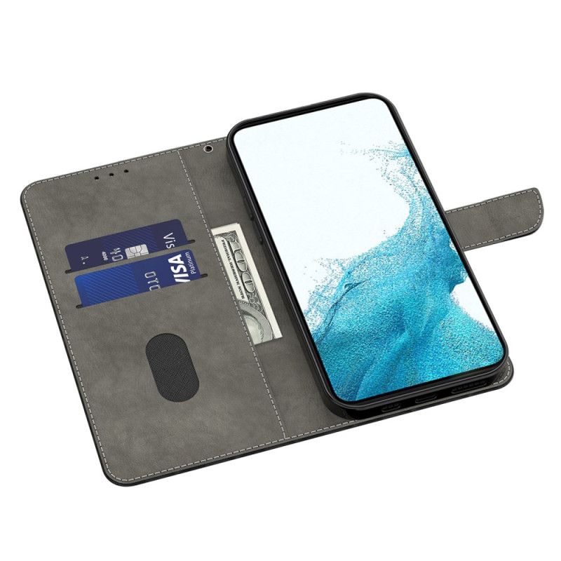 Flip Cover Samsung Galaxy S24 Ultra 5g Gyldne Sommerfugle Med Rem