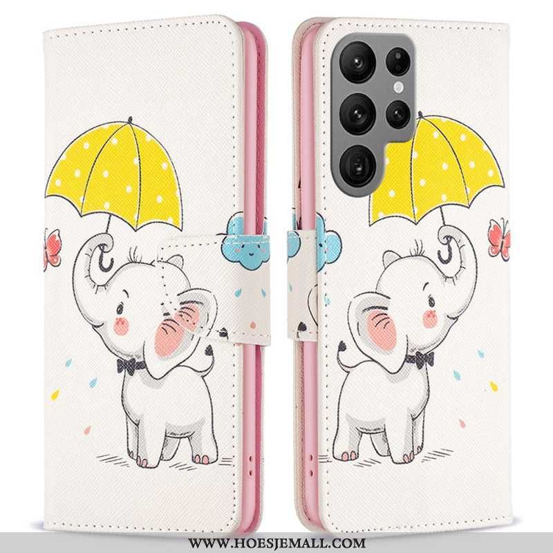 Flip Cover Samsung Galaxy S24 Ultra 5g Paraply Og Elefant