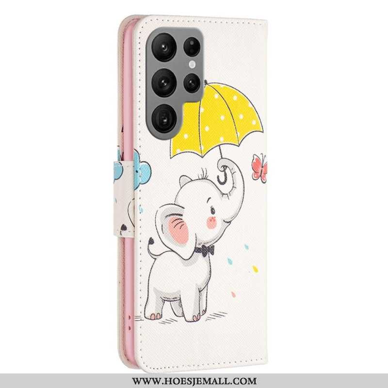 Flip Cover Samsung Galaxy S24 Ultra 5g Paraply Og Elefant