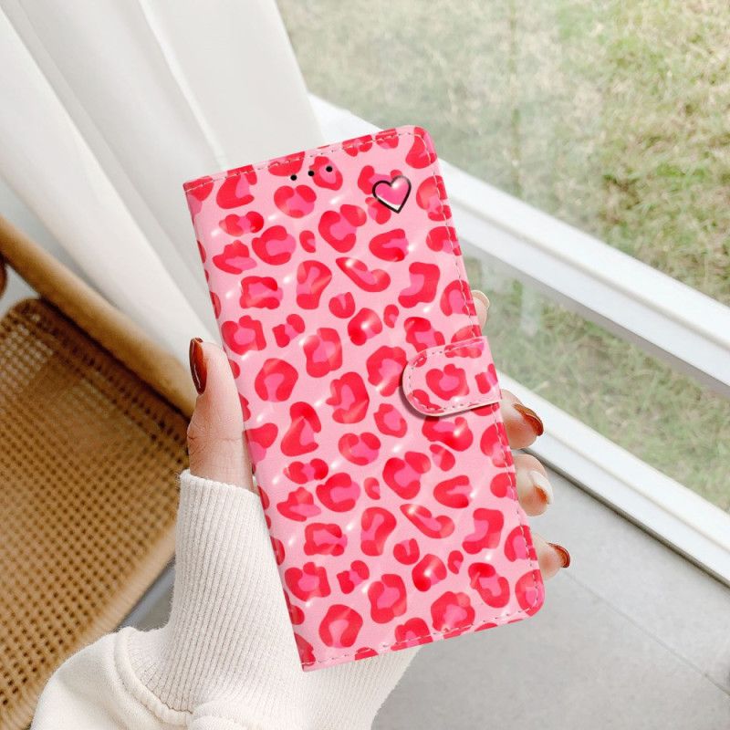 Flip Cover Samsung Galaxy S24 Ultra 5g Pink Leopard Print