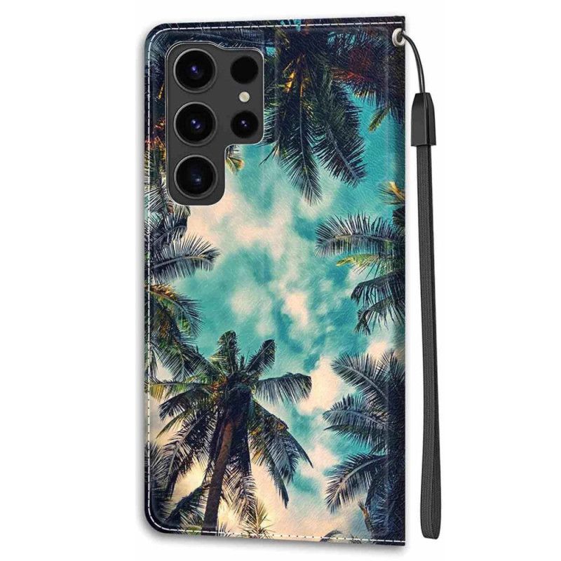 Flip Cover Samsung Galaxy S24 Ultra 5g Strap Palms